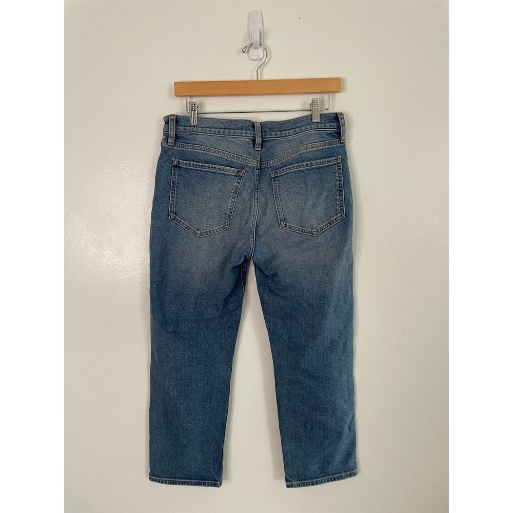 Madewell The Petite Jules Slim Straight Leg Jean 28 Petite Blue Denim NY555 - Picture 6 of 12